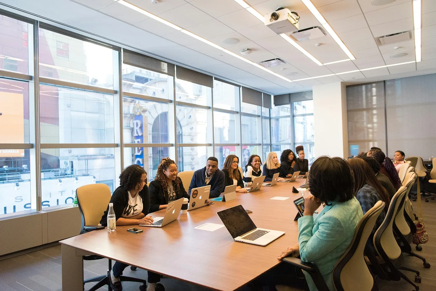 Image of a staffs having a meeting